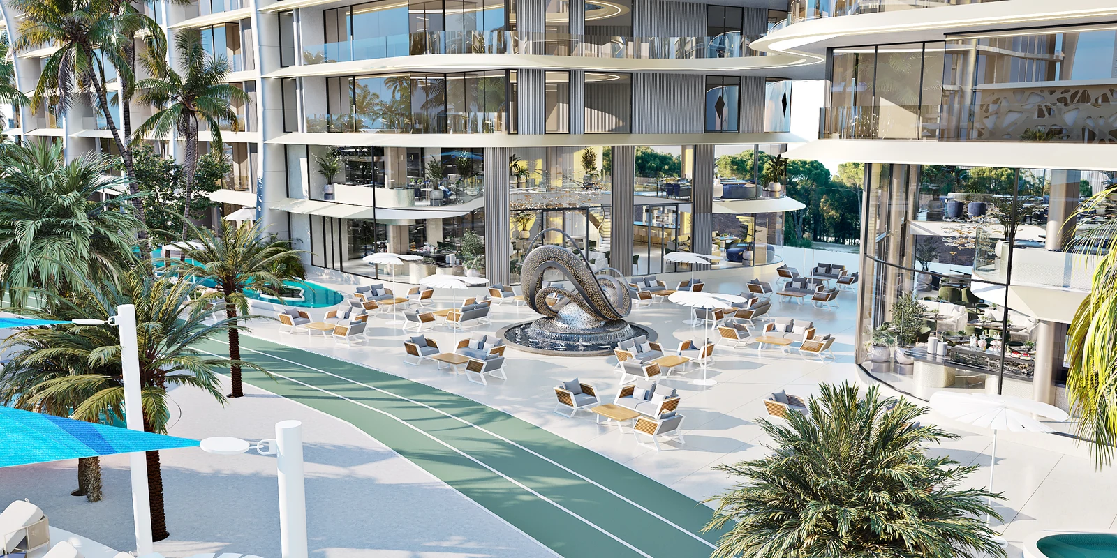 Atrium Andaman City outdoor shared-space rendering